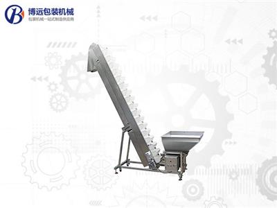 包裝機配置：斜式鏈斗提升機